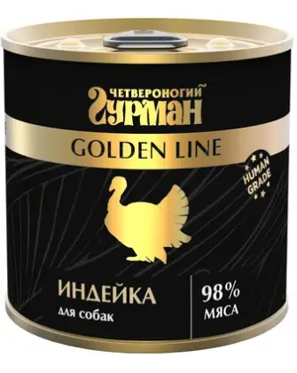 Купить  Четвероногий гурман golden line консервы для взрослых собак Индейка в желе