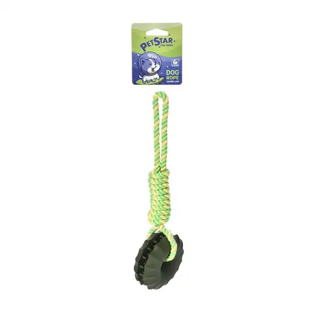 Купить petstar игрушка для собак КАНАТ С ШИНОЙ резина, канат
