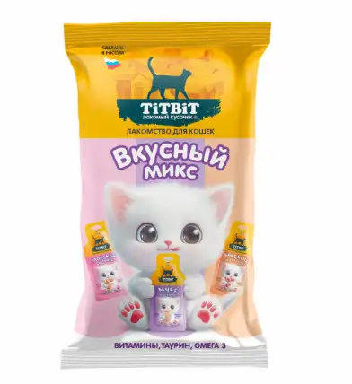 Купить titbit лакомство для кошек лакомый кусочек Вкусный микс