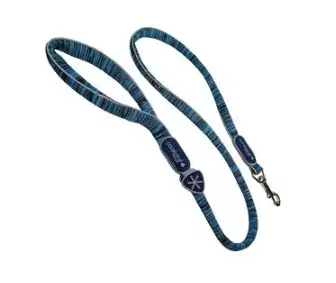 СКИДКА Cortina (Coralpina) мягкий поводок для собак POWERMIX, голубой меланж