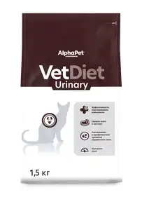 AlphaPet VET DIET Urinary Корм сухой для взрослых кошек при заболеваниях нижних отделов мочевыводящих путей
