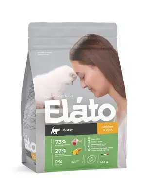 Купить elato сухой корм для котят с курицей и уткой