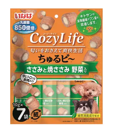 Купить inaba cozy life лакомство для собак запеченные трубочки с куриным филе и овощами