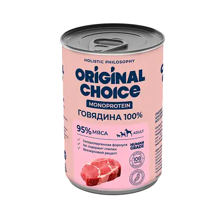 Купить original choice monoprotein adult консервы для собак всех пород говядина