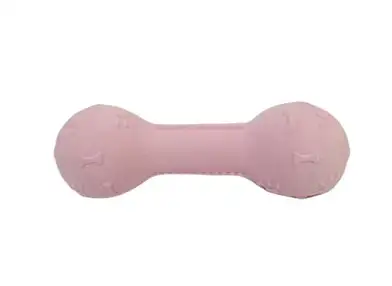 HOMEPET Foam TPR Puppy игрушка для собак гантель с пищалкой розовая