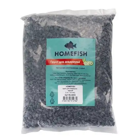 Купить homefish  грунт для аквариума 3-5 мм черный