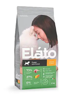 Elato Holistic сухой корм для щенков мелких пород с курицей и уткой