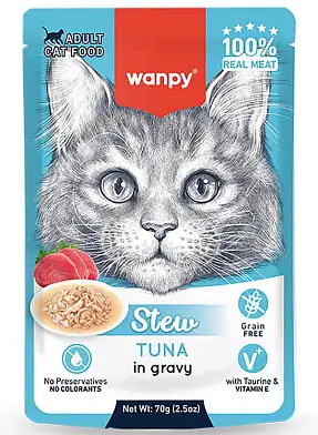 Wanpy Cat влажный корм для кошек тунец в собственному соку (пауч)
