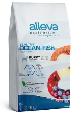 Alleva Equilibrium Sensitive Ocean Fish Puppy All Breeds сухой корм для щенков всех пород с океанической рыбой 