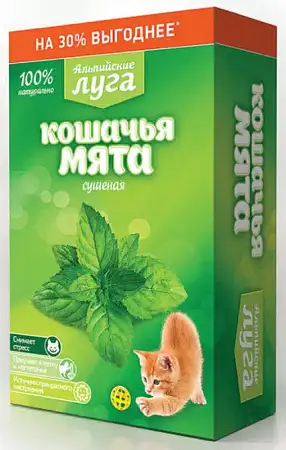 Купить Альпийские луга мята для кошек сушеная