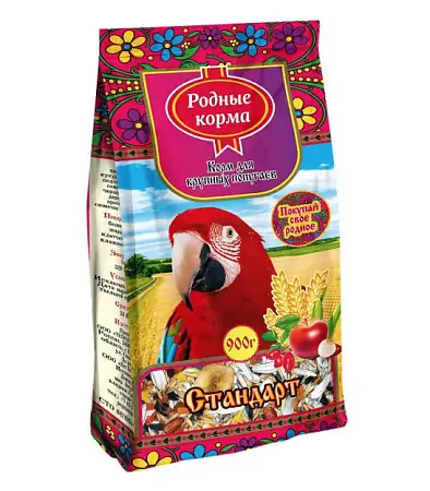 Купить Родные корма Стандарт сухой корм для крупных попугаев