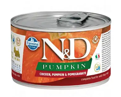 Farmina N&D Pumpkin Dog Mini консервы для мелких собак всех пород с тыквой, курицей и гранатом