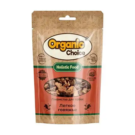 Купить organic Сhoice лакомство для собак легкое говяжье