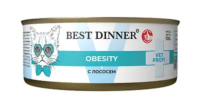 Best Dinner Vet Profi Obesity консервы для кошек с лососем