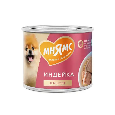 Купить Мнямс консервы для собак "комфортное пищеварение" (паштет из индейкой)