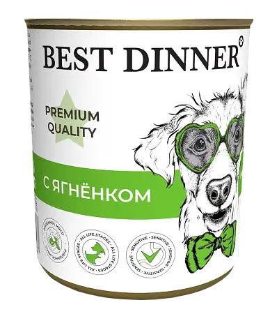 Купить best dinner premium Меню №1 консервы для щенков и юниоров с ягненком