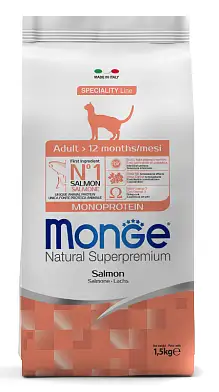 Monge Cat Speciality Line Monoprotein Adult Сухой корм для взрослых кошек из лосося
