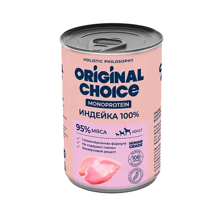 Купить original choice monoprotein adult консервы для собак всех пород индейка